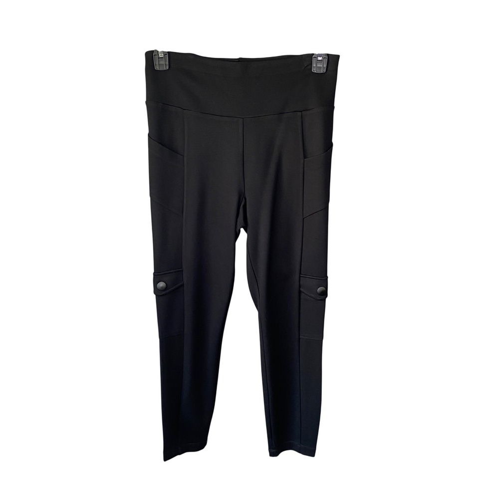 Cabi Busy Cargo Pants Black Slim Tapered Knit Trousers 5875 Womens Medium